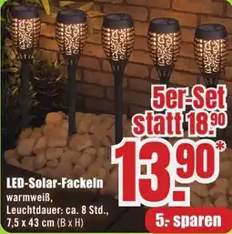 B1 Discount Baumarkt LED-Solar-Fackeln Angebot