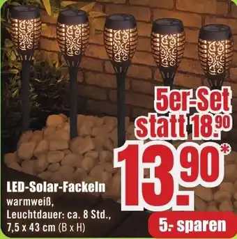 B1 Discount Baumarkt LED-Solar-Fackeln Angebot