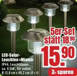 B1 Discount Baumarkt LED-Solar Leuchten »Miami« Angebot