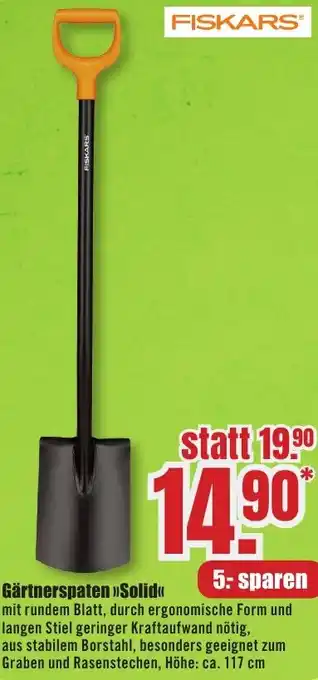 B1 Discount Baumarkt FISKARS Gärtnerspaten Solid Angebot