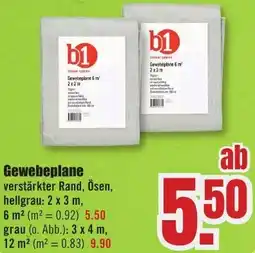 B1 Discount Baumarkt b1 Gewebeplane Angebot