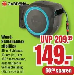 B1 Discount Baumarkt GARDENA Wand Schlauchbox RollUp Angebot