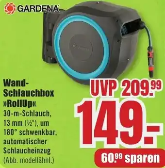 B1 Discount Baumarkt GARDENA Wand Schlauchbox RollUp Angebot