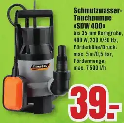 B1 Discount Baumarkt Schmutzwasser Tauchpumpe SDW 400 Angebot