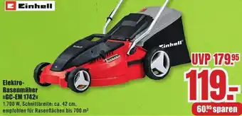 B1 Discount Baumarkt Einhell Elektro Rasenmäher GC-EM 1742 Angebot