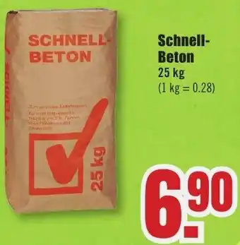 B1 Discount Baumarkt Schnell Beton Angebot
