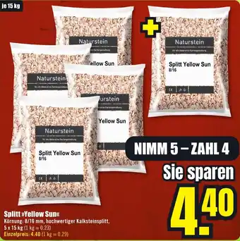 B1 Discount Baumarkt Splitt Yellow Sun Angebot