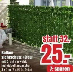 B1 Discount Baumarkt Balkonsichtschutz Efeu Angebot