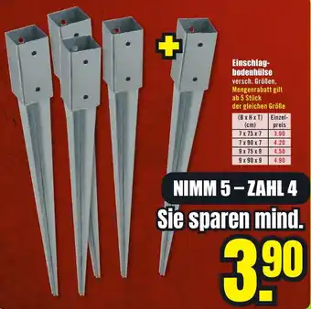 B1 Discount Baumarkt Einschlagbodenhülse Angebot