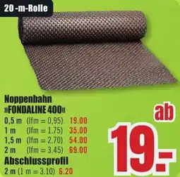 B1 Discount Baumarkt Noppenbahn FONDALINE 400 Angebot