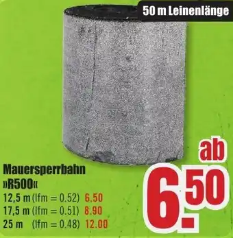 B1 Discount Baumarkt Mauersperrbahn R500 Angebot