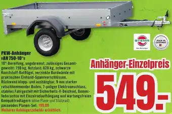 B1 Discount Baumarkt STEMA PKW-Anhänger AN 750-10" Angebot