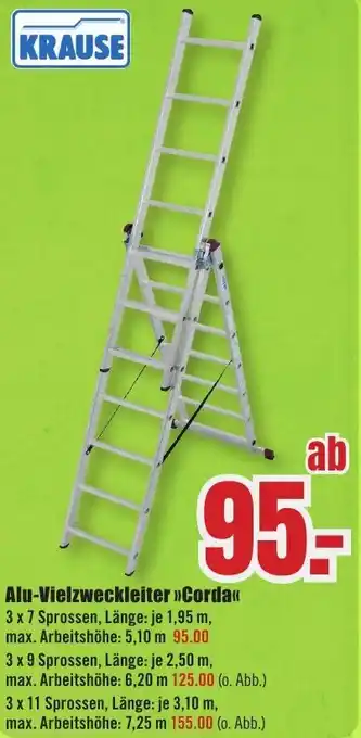 B1 Discount Baumarkt KRAUSE Alu-Vielzweckleiter Corda Angebot