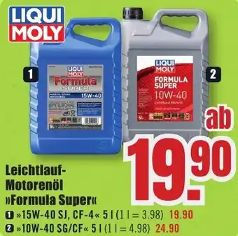 B1 Discount Baumarkt LIQUI MOLY Leichtlauf Motorenöl Formula Super Angebot