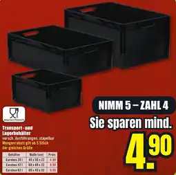 B1 Discount Baumarkt Transport- und Lagerbehälter Angebot