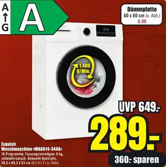 B1 Discount Baumarkt Exquisit Waschmaschine WA8014-340A Angebot