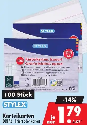 Mäc Geiz STYLEX Karteikarten Angebot