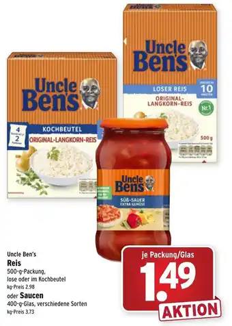 Wasgau Uncle Ben's Reis 500g oder Saucen 400g Angebot