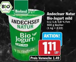 AEZ Andechser Natur Bio-Jogurt mild Angebot