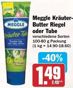 AEZ Meggle Kräuter Butter Riegel oder Tube Angebot