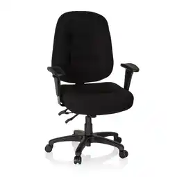 Netto Marken-Discount hjh OFFICE Profi Bürostuhl ZENIT XXL Stoff mit Armlehnen (höhenverstellbar) Angebot