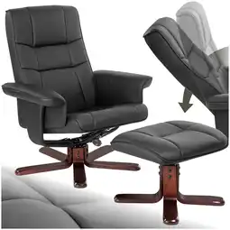 Netto Marken-Discount tectake Fernsehsessel, mit Hocker, 360° drehbar, Belastbarkeit 120 kg Angebot