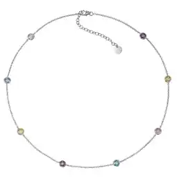 Netto Marken-Discount Zeeme Silber Halskette 925 Silber rhodiniert mit Zirkonia bunt Angebot