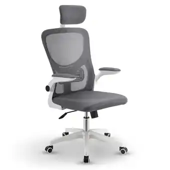 Netto Marken-Discount Juskys Bürostuhl Baltimore mit Rollen & Armlehne - Schreibtischstuhl ergonomisch - Stuhl - Grau Angebot