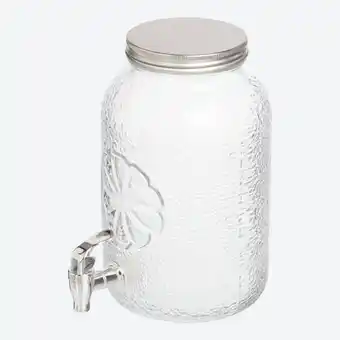 NKD Glas-Getränkespender mit Edelstahl-Hahn, ca. 3,8 Liter Angebot