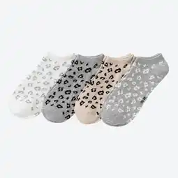 NKD Damen-Sneaker-Socken im Leo-Design, 4er-Pack Angebot