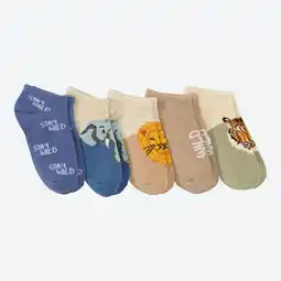 NKD Kinder-Sneaker-Socken mit Tiermuster, 5er-Pack Angebot