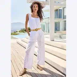 NKD Damen-Hose mit Lochstickerei und Gürtel Angebot