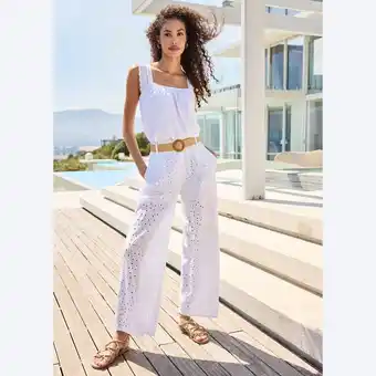 NKD Damen-Hose mit Lochstickerei und Gürtel Angebot