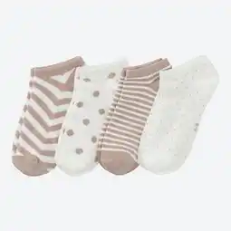 NKD Damen-Sneakersocken mit grafischem Muster, 4er-Pack Angebot