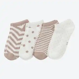 NKD Damen-Sneakersocken mit grafischem Muster, 4er-Pack Angebot