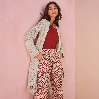 NKD Damen-Langstrickjacke mit Ajourmuster Angebot