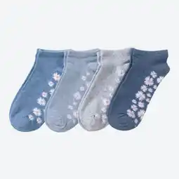 NKD Damen-Sneaker-Socken mit Glitzereffekten, 4er-Pack Angebot