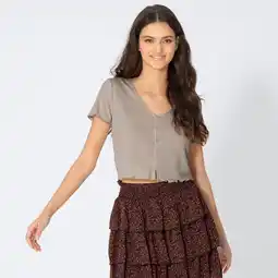 NKD Damen-T-Shirt mit Knopfleiste Angebot