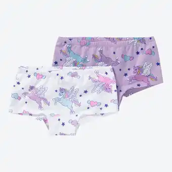 NKD Kinder-Mädchen-Panty mit Einhorn All-Over-Print, 2er-Pack Angebot