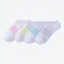 NKD Damen-Sport-Sneaker-Socken mit Neonakzenten, 4er-Pack Angebot