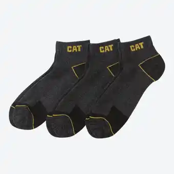 NKD CAT Herren-Arbeits-Sneaker-Socken mit Dehnungszone, 3er-Pack Angebot