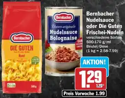 AEZ Bernbacher Nudelsauce oder Die Guten Frischei-Nudeln Angebot