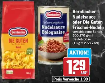 AEZ Bernbacher Nudelsauce oder Die Guten Frischei-Nudeln Angebot