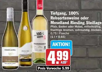 AEZ Tiefgang, 100% Rebsortenweine oder Moselland Riesling Steillage Angebot