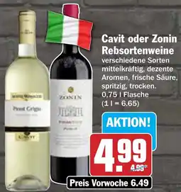 AEZ Cavit oder Zonin Rebsortenweine Angebot