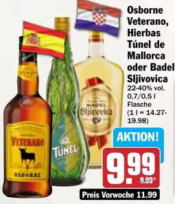 AEZ Osborne Veterano, Hierbas Túnel de Mallorca oder Badel Sljivovica Angebot