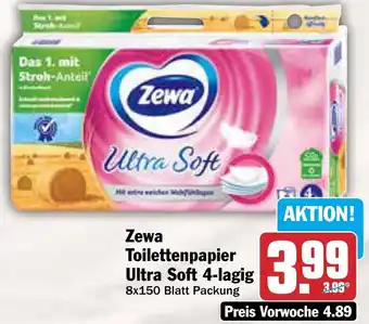AEZ Zewa Toilettenpapier Ultra Soft 4-lagig Angebot
