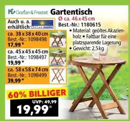 Norma Gartentisch Angebot