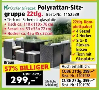 Norma Polyrattan-Sitzgruppe 22tlg Angebot