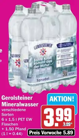 AEZ Gerolsteiner Mineralwasser Angebot
